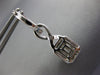 ESTATE 1.59CT DIAMOND 18KT WHITE GOLD ROUND & BAGUETTE SQUARE HANGING EARRINGS