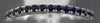 ESTATE .25CT AAA SAPPHIRE 14KT WHITE GOLD ROUND SEMI ETERNITY FLEXIBLE FUN RING