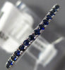 ESTATE .25CT AAA SAPPHIRE 14KT WHITE GOLD ROUND SEMI ETERNITY FLEXIBLE FUN RING