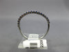 ESTATE .25CT AAA SAPPHIRE 14KT WHITE GOLD ROUND SEMI ETERNITY FLEXIBLE FUN RING