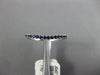ESTATE .25CT AAA SAPPHIRE 14KT WHITE GOLD ROUND SEMI ETERNITY FLEXIBLE FUN RING