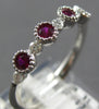 .44CT DIAMOND & AAA RUBY 18K WHITE GOLD CLASSIC BEZEL FILIGREE MILGRAIN FUN RING