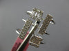 LARGE .80CT DIAMOND 18KT WHITE GOLD ROUND & BAGUETTE SQUARE DOUBLE BAR FUN RING