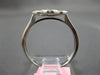 ESTATE .20CT DIAMOND 14K WHITE GOLD 4 LEAF CLOVER FLOWER MATTE & SHINY LOVE RING
