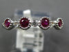 .44CT DIAMOND & AAA RUBY 18K WHITE GOLD CLASSIC BEZEL FILIGREE MILGRAIN FUN RING