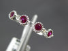 .44CT DIAMOND & AAA RUBY 18K WHITE GOLD CLASSIC BEZEL FILIGREE MILGRAIN FUN RING
