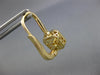 .89CT DIAMOND 18KT YELLOW GOLD 3D ROUND & BAGUETTE SQUARE HALO HANGING EARRINGS