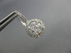 .86CT DIAMOND 18KT WHITE GOLD 3D CLUSTER HALO FLOWER LEVERBACK HANGING EARRINGS