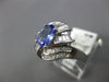 ESTATE LARGE 2.18CT DIAMOND & AAA TANZANITE 18KT WHITE GOLD OVAL ENGAGEMENT RING