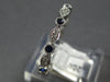 ESTATE .41CT DIAMOND & AAA SAPPHIRE 18K WHITE GOLD FILIGREE 2MM ANNIVERSARY RING