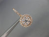 .83CT DIAMOND 18KT ROSE GOLD 3D CLUSTER HALO FLOWER LEVERBACK HANGING EARRINGS