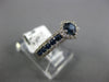 1.03CT DIAMOND & AAA SAPPHIRE 14KT WHITE GOLD ROUND SQUARE CLASSIC PROMISE RING