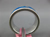 BLUE ENAMEL 18KT WHITE GOLD 3D MULTI LEAF ETERNITY COMFORT FIT ANNIVERSARY RING