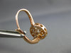 .83CT DIAMOND 18KT ROSE GOLD 3D CLUSTER HALO FLOWER LEVERBACK HANGING EARRINGS