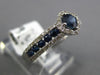 1.03CT DIAMOND & AAA SAPPHIRE 14KT WHITE GOLD ROUND SQUARE CLASSIC PROMISE RING