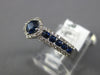 1.03CT DIAMOND & AAA SAPPHIRE 14KT WHITE GOLD ROUND SQUARE CLASSIC PROMISE RING