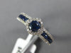 1.03CT DIAMOND & AAA SAPPHIRE 14KT WHITE GOLD ROUND SQUARE CLASSIC PROMISE RING