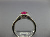 1.55CT DIAMOND & AAA RUBY 14KT WHITE GOLD 3D OVAL & ROUND HALO ENGAGEMENT RING