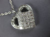LARGE 2.06CT DIAMOND 18KT WHITE GOLD 3D ROUND & PRINCESS INVISIBLE HEART PENDANT