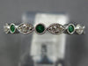.34CT DIAMOND AAA EMERALD 18K WHITE GOLD ROUND & MARQUISE SHAPE ANNIVERSARY RING