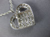 LARGE 2.06CT DIAMOND 18KT WHITE GOLD 3D ROUND & PRINCESS INVISIBLE HEART PENDANT
