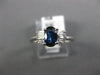 1.18CT DIAMOND & AAA SAPPHIRE 18K WHITE GOLD OVAL & BAGUETTE BOW ENGAGEMENT RING
