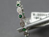 .34CT DIAMOND AAA EMERALD 18K WHITE GOLD ROUND & MARQUISE SHAPE ANNIVERSARY RING