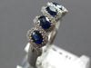 1.23CT DIAMOND & AAA SAPPHIRE 18K WHITE GOLD OVAL INFINITY LOVE ANNIVERSARY RING