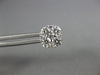 1.09CT DIAMOND 18KT WHITE GOLD 3D ROUND CLUSTER INVISIBLE SQUARE STUD EARRINGS