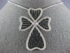 ESTATE EXTRA LARGE 3.69CT DIAMOND 18KT WHITE GOLD 3D MULTI HEART CROSS PENDANT