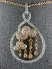 ESTATE 1.33CT DIAMOND 18KT WHITE & ROSE GOLD CLOUD CHANDELIER INFINITY PENDANT
