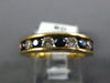 .99CT DIAMOND & AAA SAPPHIRE 14KT YELLOW GOLD 3D ROUND CHANNEL ANNIVERSARY RING