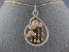 ESTATE 1.33CT DIAMOND 18KT WHITE & ROSE GOLD CLOUD CHANDELIER INFINITY PENDANT