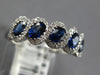 1.23CT DIAMOND & AAA SAPPHIRE 18K WHITE GOLD OVAL INFINITY LOVE ANNIVERSARY RING