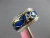 .61CT DIAMOND & BLUE ENAMEL 18KT WHITE GOLD A INITIAL MULTI LEAF ETERNITY RING