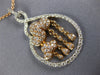 ESTATE 1.33CT DIAMOND 18KT WHITE & ROSE GOLD CLOUD CHANDELIER INFINITY PENDANT