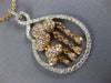 ESTATE 1.33CT DIAMOND 18KT WHITE & ROSE GOLD CLOUD CHANDELIER INFINITY PENDANT