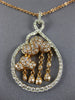 ESTATE 1.33CT DIAMOND 18KT WHITE & ROSE GOLD CLOUD CHANDELIER INFINITY PENDANT