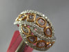ESTATE WIDE 1.26CT WHITE & PINK DIAMOND 18K WHITE & ROSE GOLD INFINITY LOVE RING