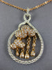 ESTATE 1.33CT DIAMOND 18KT WHITE & ROSE GOLD CLOUD CHANDELIER INFINITY PENDANT