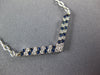 .30CT DIAMOND & AAA SAPPHIRE 18KT WHITE GOLD 3D CLASSIC 2 ROW V SHAPE NECKLACE