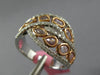 ESTATE WIDE 1.26CT WHITE & PINK DIAMOND 18K WHITE & ROSE GOLD INFINITY LOVE RING