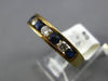.99CT DIAMOND & AAA SAPPHIRE 14KT YELLOW GOLD 3D ROUND CHANNEL ANNIVERSARY RING