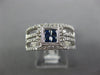 WIDE .92CT DIAMOND & AAA SAPPHIRE 14K WHITE GOLD 3D PRINCESS INVISIBLE LOVE RING