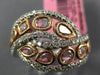ESTATE WIDE 1.26CT WHITE & PINK DIAMOND 18K WHITE & ROSE GOLD INFINITY LOVE RING