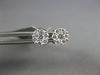 ESTATE SMALL .38CT DIAMOND 18KT WHITE GOLD ROUND CLUSTER CLASSIC STUD EARRINGS