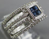 WIDE .92CT DIAMOND & AAA SAPPHIRE 14K WHITE GOLD 3D PRINCESS INVISIBLE LOVE RING