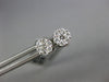 ESTATE SMALL .38CT DIAMOND 18KT WHITE GOLD ROUND CLUSTER CLASSIC STUD EARRINGS