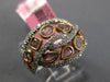 ESTATE WIDE 1.26CT WHITE & PINK DIAMOND 18K WHITE & ROSE GOLD INFINITY LOVE RING