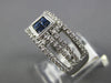 WIDE .92CT DIAMOND & AAA SAPPHIRE 14K WHITE GOLD 3D PRINCESS INVISIBLE LOVE RING